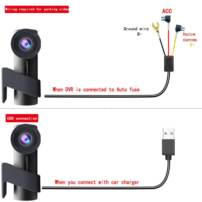 HD Night Vision WIFI Dual Lens Car Dash Cam - MotorMint